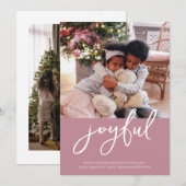 Cartes Pour Fêtes Annuelles Photo Vœux Joyeux (Devant / Derrière)