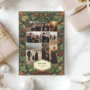Cartes Pour Fêtes Annuelles Photo VRustic Holly Christmas Party