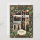 Cartes Pour Fêtes Annuelles Photo VRustic Holly Christmas Party (Devant)