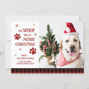 Cartes Pour Fêtes Annuelles Photo We Woes you a Merry Christmas Holiday Card