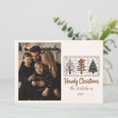 Cartes Pour Fêtes Annuelles Photo Western Howdy Cowboy Christmas (Debout devant)