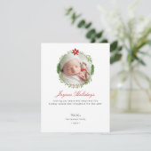 Cartes Pour Fêtes Annuelles Photo Wreath moderne (Debout devant)