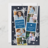 Cartes Pour Fêtes Annuelles Photobooth Snowy Hanoukka Photo Collage (Devant)