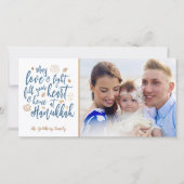 Cartes Pour Fêtes Annuelles Photocard Amour et Lumière Hanoukka (Devant)