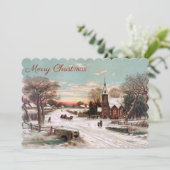 Cartes Pour Fêtes Annuelles Photocard de Noël Soirée de Noël à 2 faces (Debout devant)