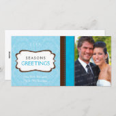 Cartes Pour Fêtes Annuelles PHOTOCARD ÉLÉGANT : : divinement damassé L4 (Devant / Derrière)