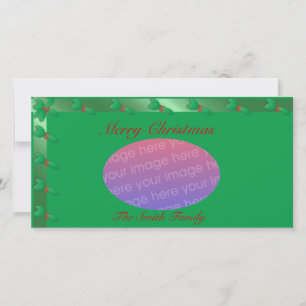 Cartes Pour Fêtes Annuelles Photocard personnalisable Noël Holly