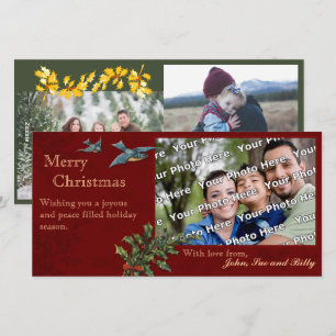 Cartes Pour Fêtes Annuelles Photocarte de Noël Vintage