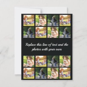 Cartes Pour Fêtes Annuelles photocollage et texte