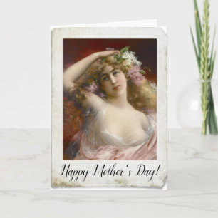 Cartes Pour Fêtes Annuelles Photographie affligée de Madame victorienne