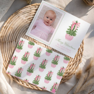 Cartes Pour Fêtes Annuelles Photographie d'arbre de Noël au pot en gingembre à