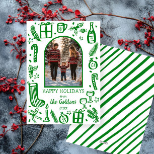 Cartes Pour Fêtes Annuelles Photographie d'arche personnalisée de Noël mignon