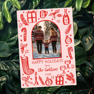 Cartes Pour Fêtes Annuelles Photographie d'arche personnalisée de Noël mignon