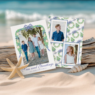 Cartes Pour Fêtes Annuelles Photographie de guirlande de Noël aux huîtres côti