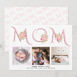 Cartes Pour Fêtes Annuelles Photographie de la MdM rose vif Fête des mères