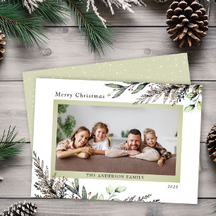 Cartes Pour Fêtes Annuelles Photographie de la verdure hivernale