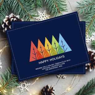 Cartes Pour Fêtes Annuelles Photographie de Noël, couleur géométrique moderne