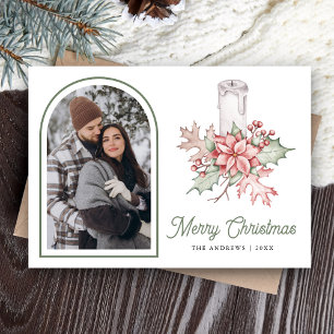 Cartes Pour Fêtes Annuelles Photographie de Noël d'arche de bougie festive de