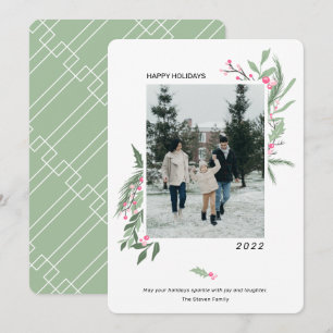 Cartes Pour Fêtes Annuelles Photographie de Noël élégante et moderne