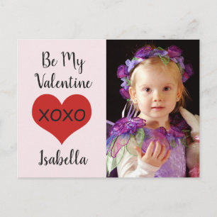 Cartes Pour Fêtes Annuelles Photographie de xoxo au coeur rouge "Be My Valenti