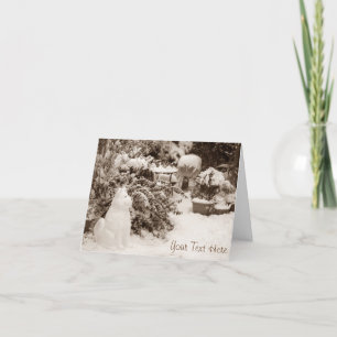 Cartes Pour Fêtes Annuelles photographie drôle de Noël de bonhomme de neige