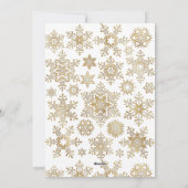 Cartes Pour Fêtes Annuelles Photographie moderne de Noël doré (Dos)