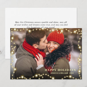 Cartes Pour Fêtes Annuelles Photographie moderne de Noël doré