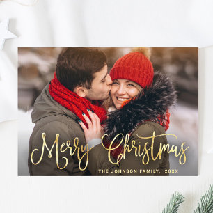 Cartes Pour Fêtes Annuelles Photographie moderne de Noël doré