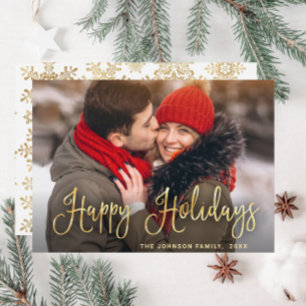 Cartes Pour Fêtes Annuelles Photographie moderne de Noël doré