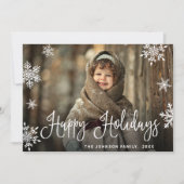 Cartes Pour Fêtes Annuelles Photographie moderne de Noël Joyeux Code QR (Devant)