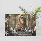 Cartes Pour Fêtes Annuelles Photographie moderne de Noël Joyeux Code QR (Debout devant)