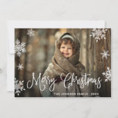 Cartes Pour Fêtes Annuelles Photographie moderne de Noël Joyeux Code QR (Devant)