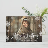 Cartes Pour Fêtes Annuelles Photographie moderne de Noël Joyeux Code QR (Debout devant)