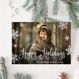 Cartes Pour Fêtes Annuelles Photographie moderne de Noël Joyeux Code QR