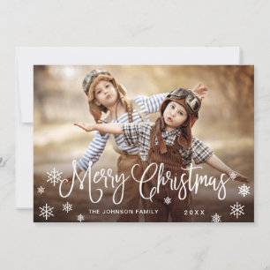Cartes Pour Fêtes Annuelles Photographie moderne de Noël Joyeux voeux