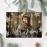 Cartes Pour Fêtes Annuelles Photographie moderne de Noël Joyeux voeux<br><div class="desc">Photo moderne Joyeux Noël Greeting Holiday Carte postale.</div>