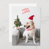 Cartes Pour Fêtes Annuelles Photographier des souhaits chauds avec du texte ar (Devant / Derrière)