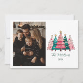 Cartes Pour Fêtes Annuelles PhotoPink Forest Christmas (Devant)
