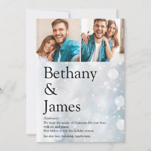 Cartes Pour Fêtes Annuelles Photos de couples Définition Flocons de neige Noël