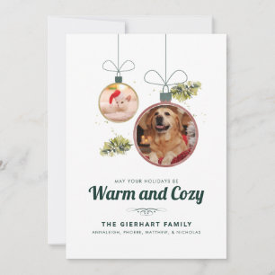 Cartes Pour Fêtes Annuelles Photos de famille et d'animaux de compagnie Noël