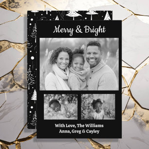 Cartes Pour Fêtes Annuelles Photos de famille festifs gais et lumineux Noël