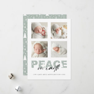 Cartes Pour Fêtes Annuelles Photos de motif de Noël de paix moderne