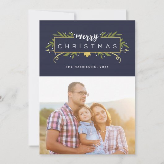 Cartes Pour Fêtes Annuelles Photos de Noël Moderne (Devant)