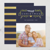 Cartes Pour Fêtes Annuelles Photos de Noël Moderne (Devant / Derrière)