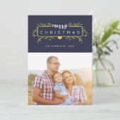 Cartes Pour Fêtes Annuelles Photos de Noël Moderne (Debout devant)