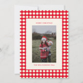 Cartes Pour Fêtes Annuelles Photos de points géométriques rouges et blancs de  (Devant)