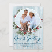 Cartes Pour Fêtes Annuelles Photos de Seas et salutations Coastal Seashell (Devant)