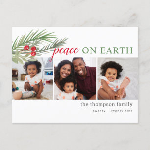 Cartes Pour Fêtes Annuelles Photos de verdure festive de Noël Paix sur Terre