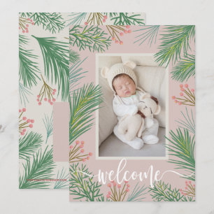 Cartes Pour Fêtes Annuelles Photos d'hiver Annonces de naissance