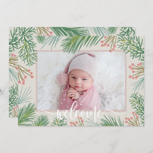 Cartes Pour Fêtes Annuelles Photos d'hiver Annonces de naissance